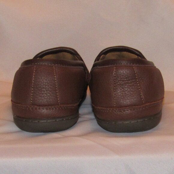 L.L. Bean Elkhide Slippers 272346 Brown Leather Men's Size 8M Excellent Cond. - Picture 4 of 12